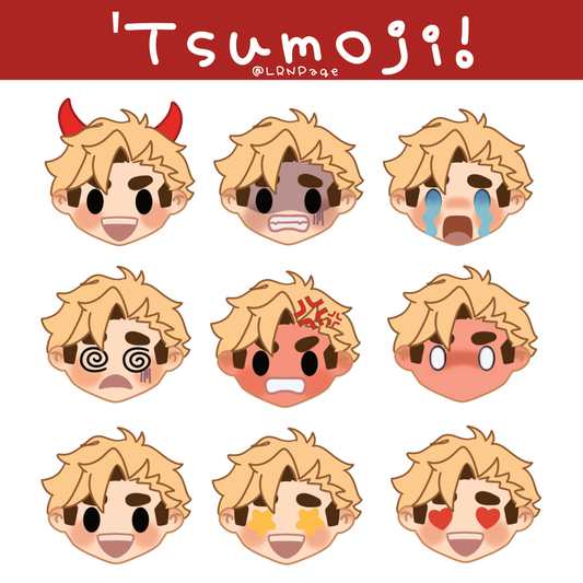 Atsumu Emoji Stickers (physical)